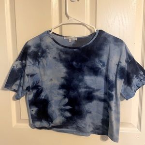 Blue Tie-dye AntiStar Crop Top